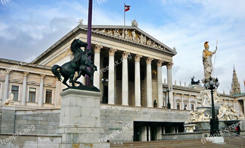 Vienna The Parliament Ringstrasse Building Austria