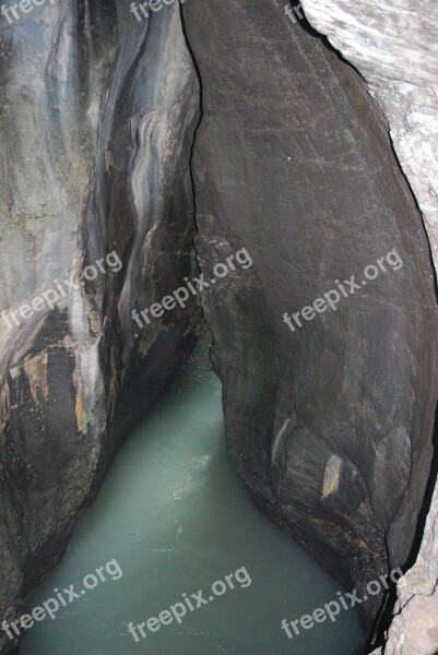 Aare Gorge Water Mountain Stream Clammy