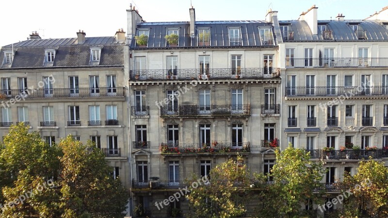 Facade Windows Building Paris Free Photos