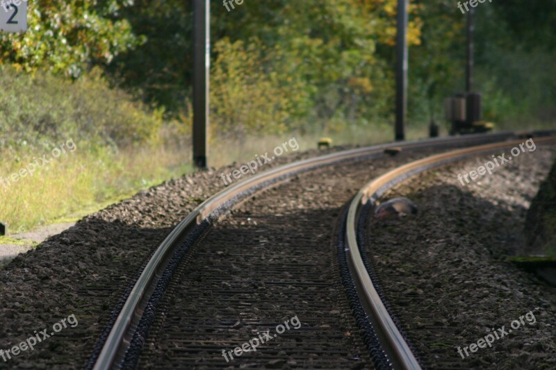 Train Track Tracks Railway Transport Steel