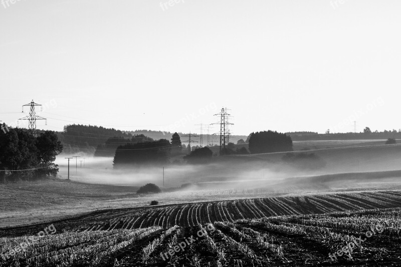 Fog Sunrise Morning Mist Sun Sunset