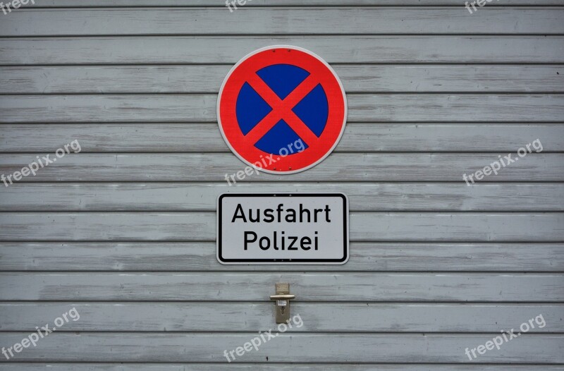 Absolute Stopping Shield No Parking Police Traffic Sign