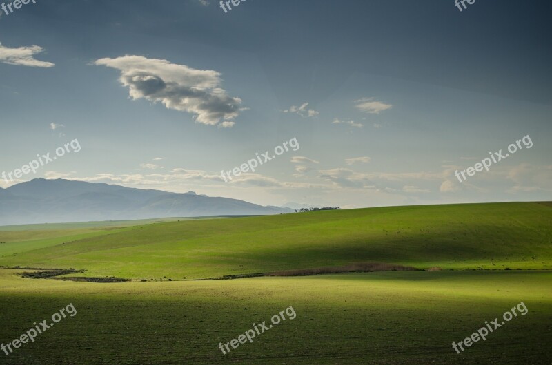 Meadows Pasture Grass Fields Sky