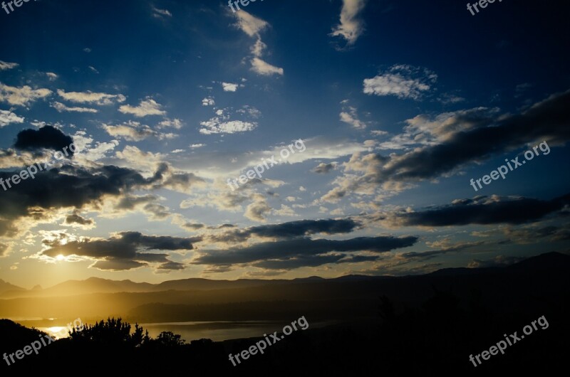 Sky Landscapes Clouds Green Blue