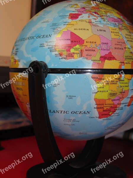 Globe Geography Blue Coloring Navigation