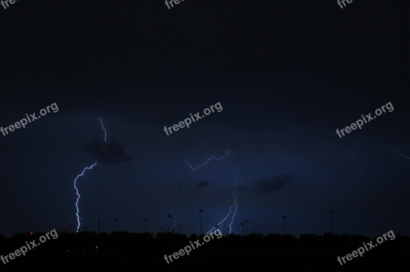 Lightning Storm Stormy Thunder Nature