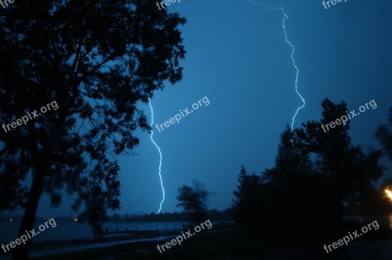 Lightning Storm Stormy Nature Natural