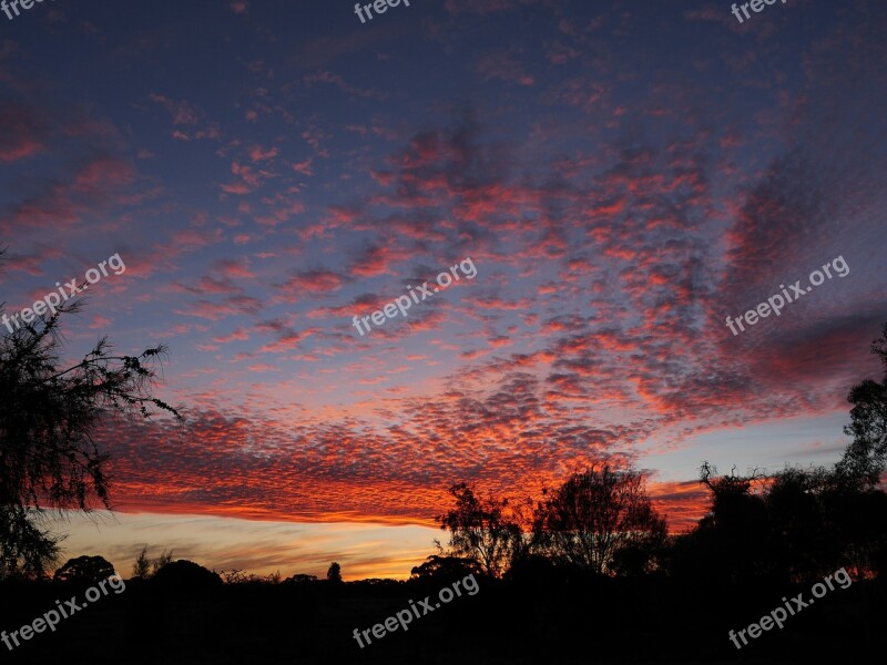 Sunset Sky Nature Summer Landscape