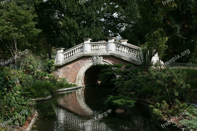 Bridge Water Mirror Parc Monceau Paris Free Photos