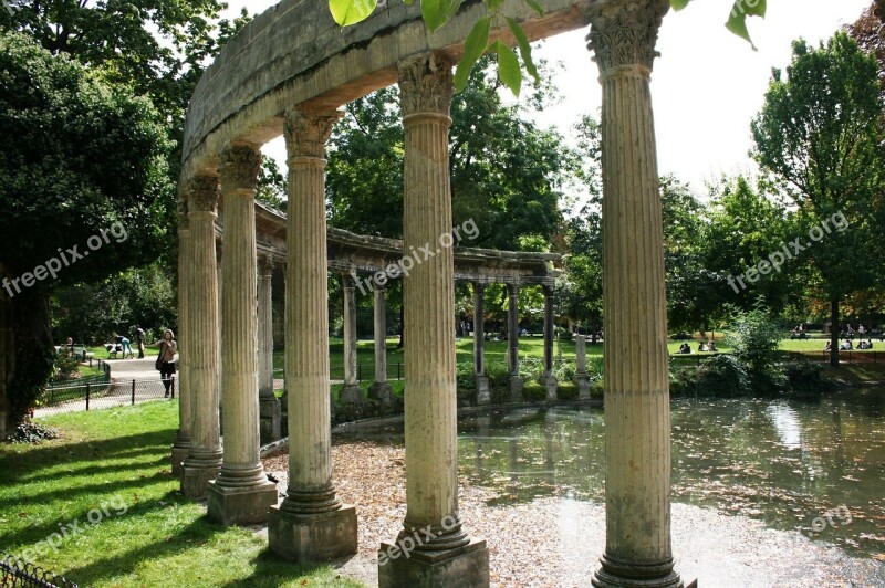 Colonnade Columns Parc Monceau Paris Free Photos