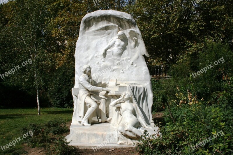 Chopin Piano Music Monument Parc Monceau