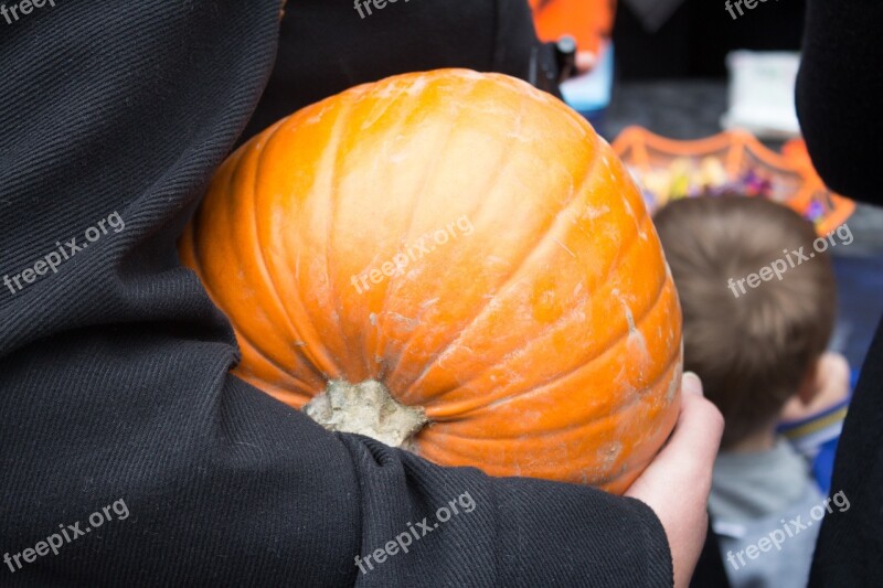 Pumpkin Halloween Orange Carrying Free Photos