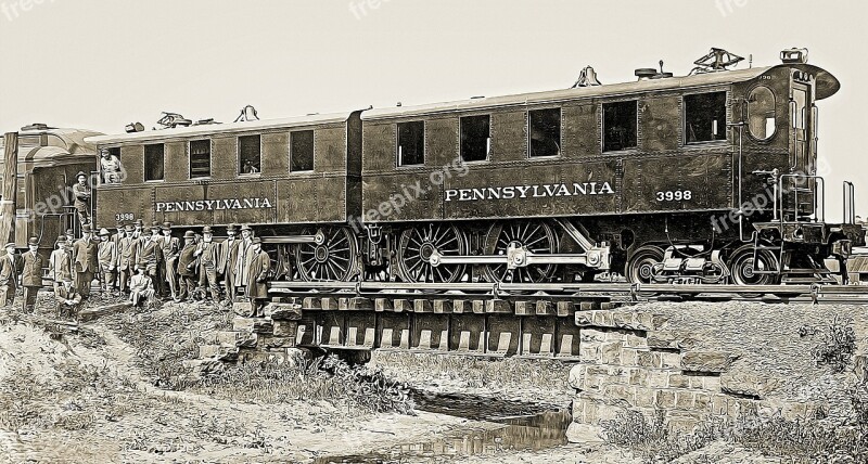 Pennsylvania Railroad Locomotive Transportation Train