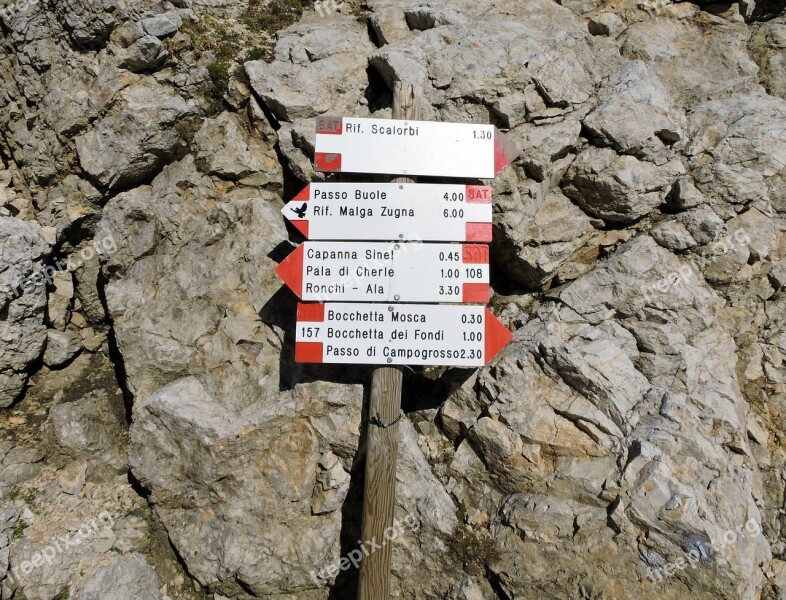 Signals Signage Hiking Mountain Scalorbi