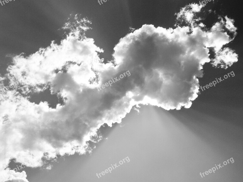 Cloud Weather Silver Lining Black And White Sky