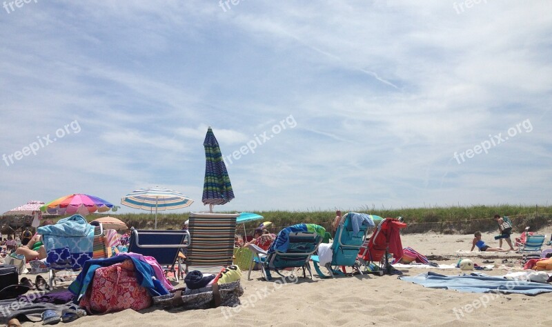 Beach Sand Umbrella Nature Travel