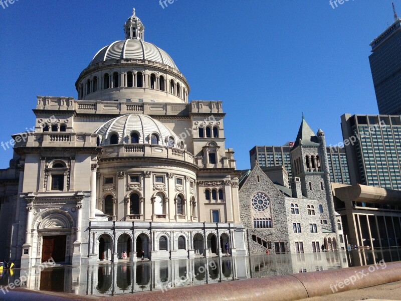 Boston Church Massachusetts Landmark City