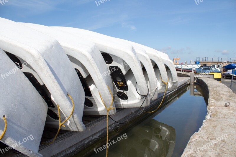 Rowboat Dinghy Pontoon Reflection Sky