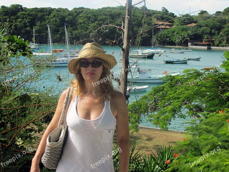 Woman Búzios Brazil Beach Landscape