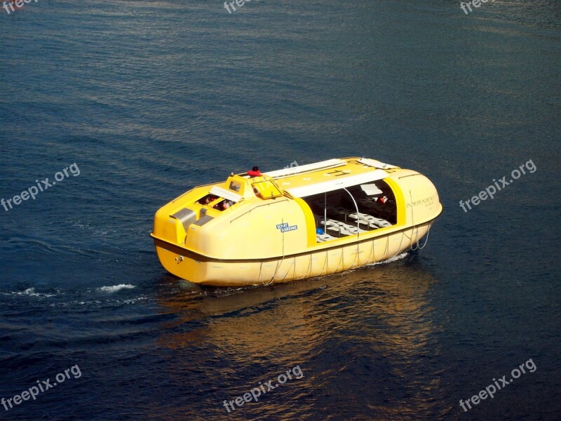 Life Boat Survival Unit Yellow Boat Emergency