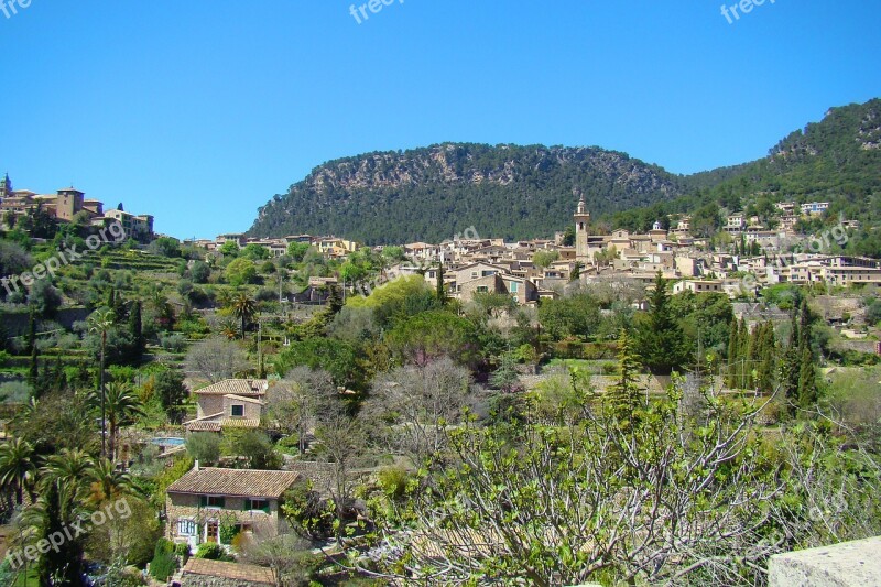 Valdemossa Majorca City View Panorama