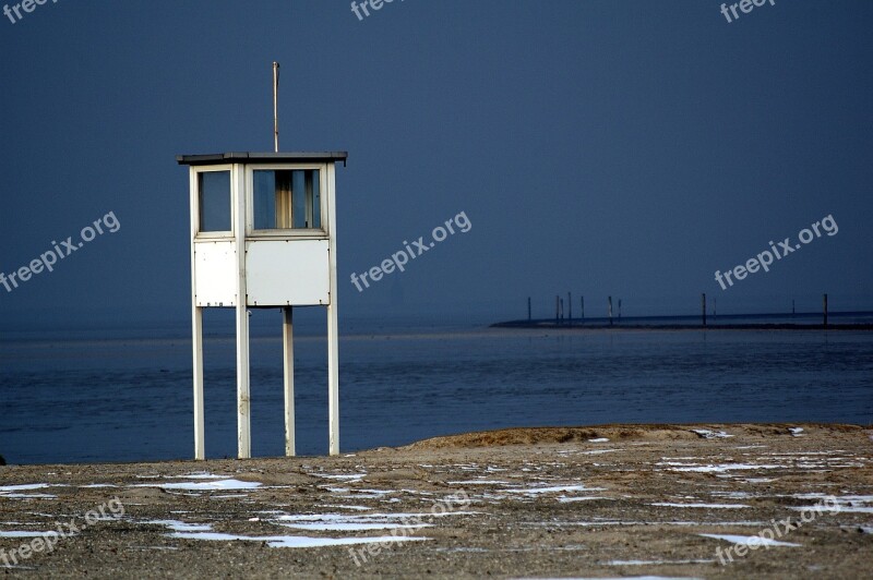 North Sea Watchtower Coast Sea Beach