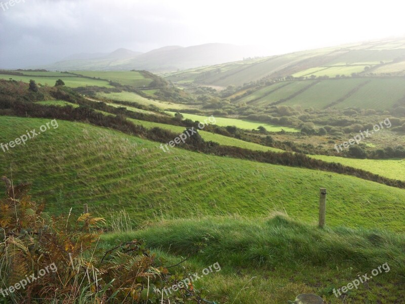 Ireland Field Pasture Landscape Scene