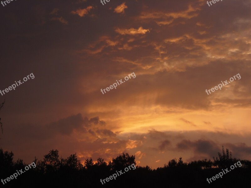 Sunset Farewell Day Sky Colors