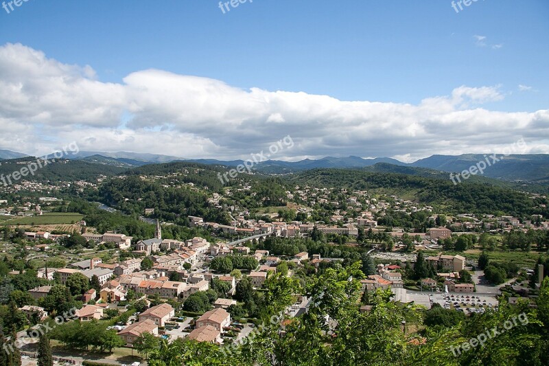 Aubenas Perspective France Castle Free Photos