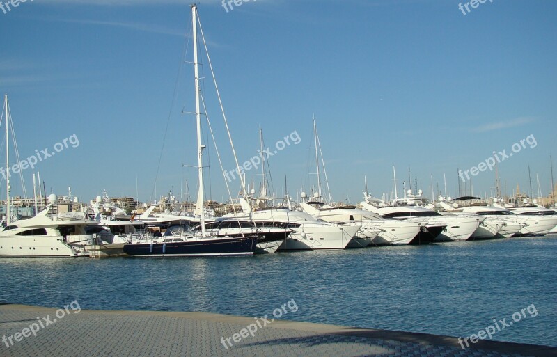 Yachts Sea Majorca Spain Marina