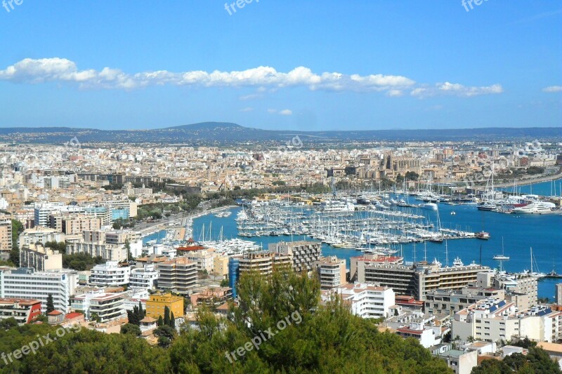 City Palma Majorca Spain Port