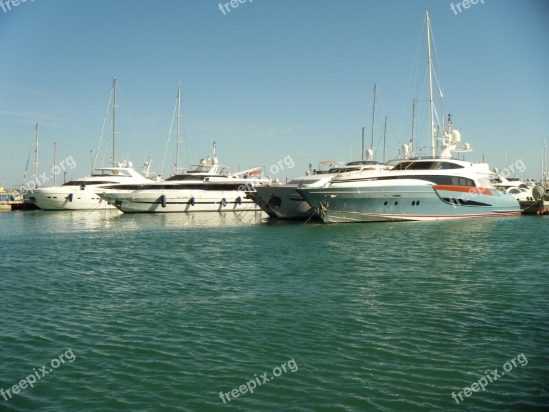 Yachts Sea Majorca Spain Marina