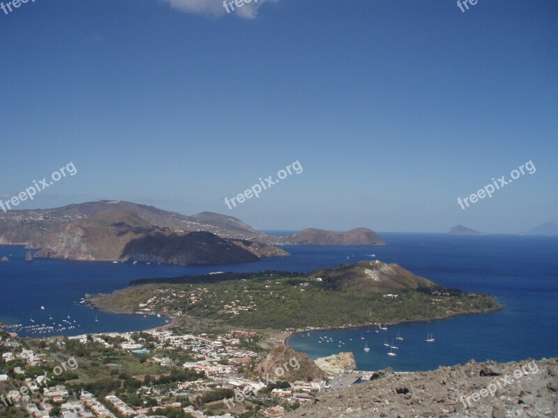 Sea Aeolian Islands Sicily Summer Island