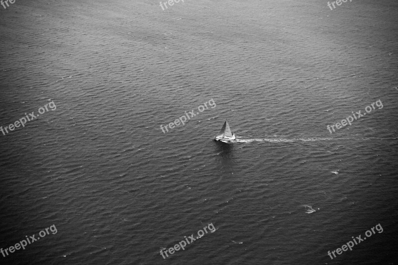 Sea Yacht Boat Waters Ripples