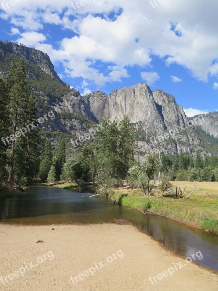 Yosemite El Capitan Mountain Landscape Nature