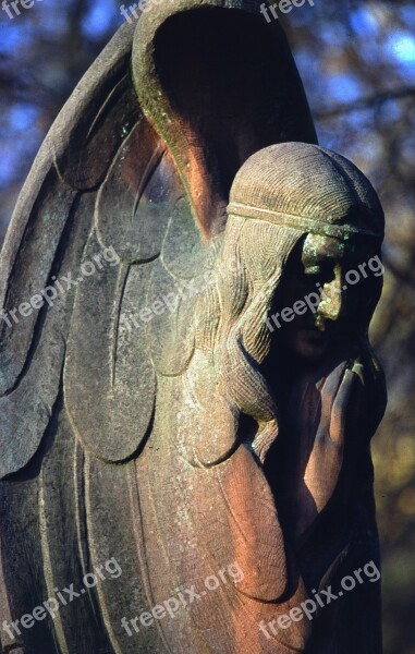 All Souls' Day Cemetery Warsaw Powązki Statues