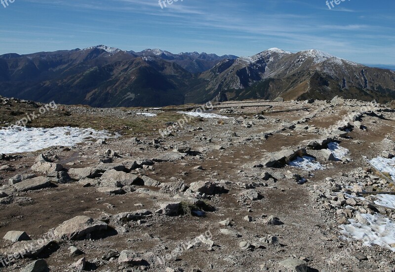 Polish Tatras The Stones Rocks Mountain Path Hiking Trail