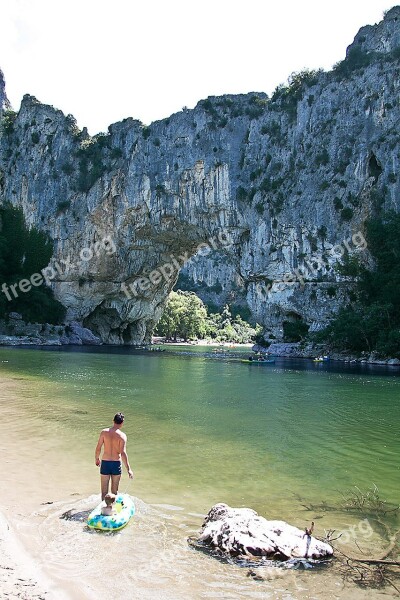 Ardèche Rock Gate Stone Arch Waters Gorge