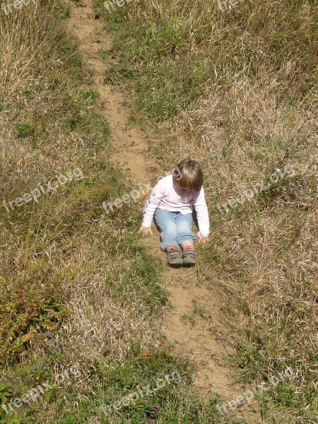 Slip Play Child Nature Slope