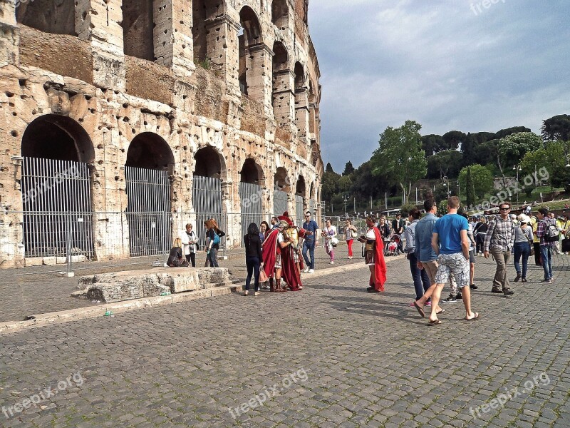 The Coliseum People Guards Ice Ancient Times