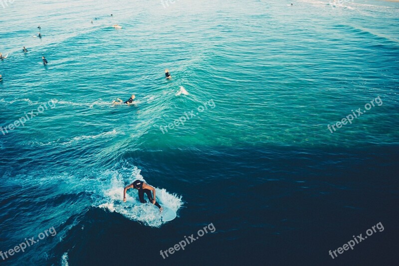 Surfing Surf Surfers Ocean Sea