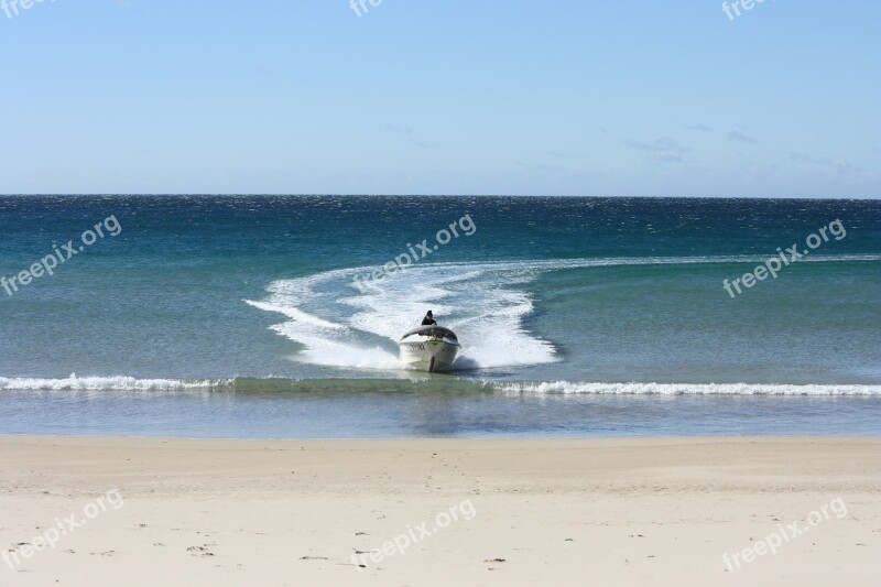 Motorboat Beach Ocean Boat Nautical