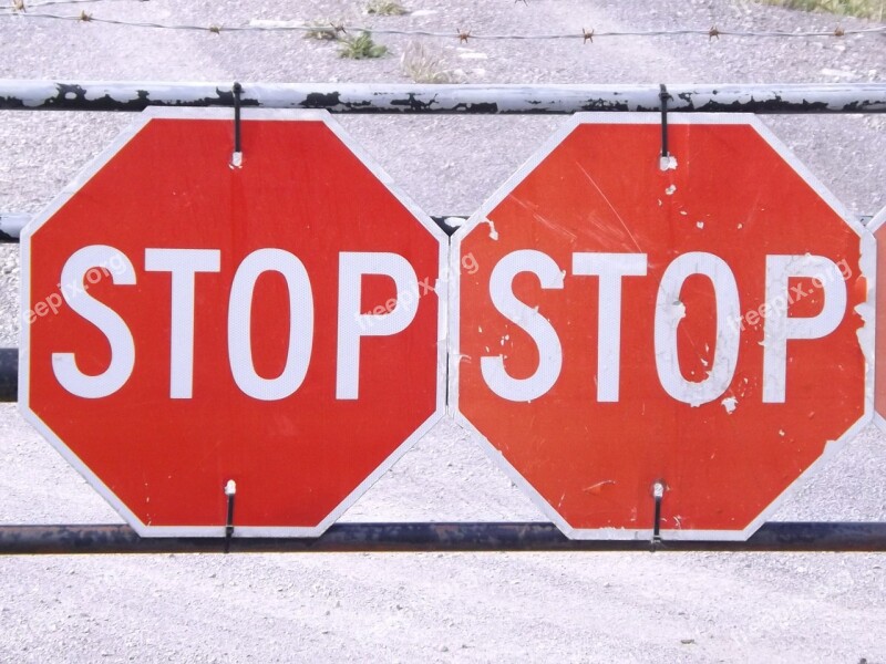 Stop Halt Road Sign Sign Red