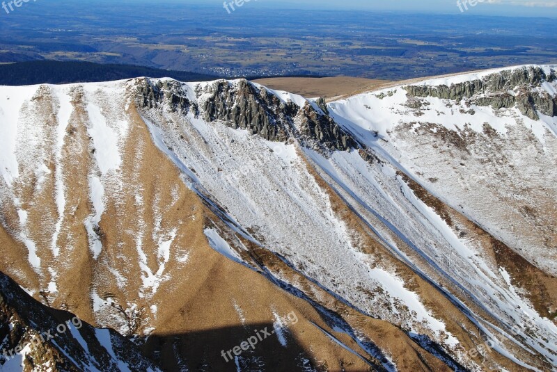 Mountain Snow Massif Central Winter Nature