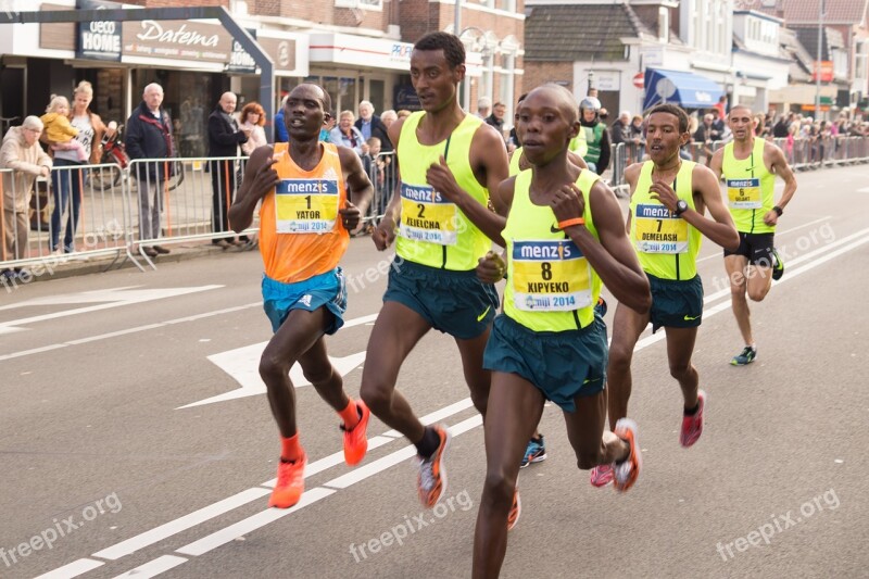 Marathon Runners Exercise Athletes Joggers