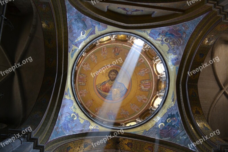 Israel Church Image Ceiling Light