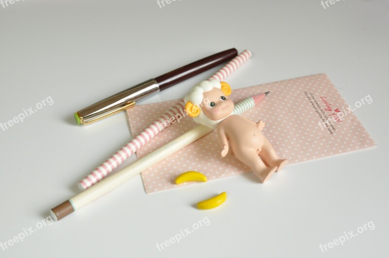 Doll Pencil Ball Point Pen Letters Free Photos