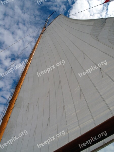 Sailboat Mast Sail Sea Ocean