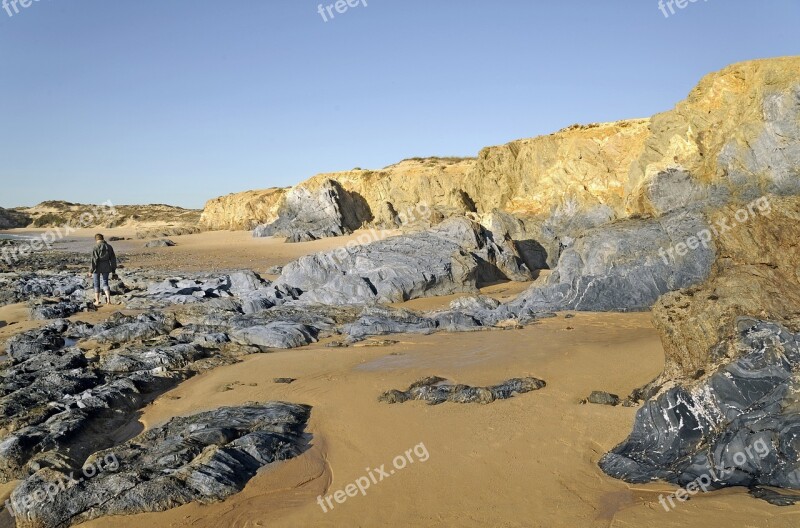 Portugal Atlantic Coast Coast Sand Rock