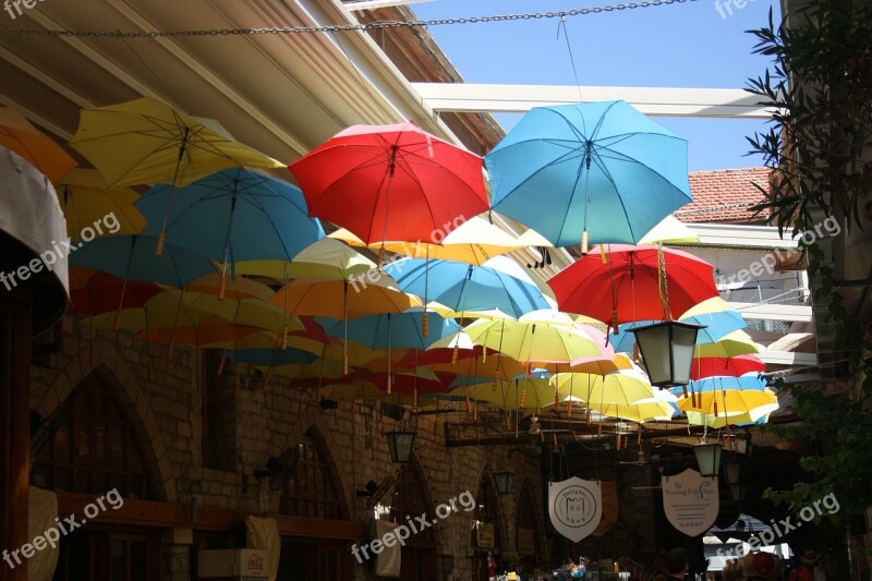 Cyprus Umbrellas Summer Vacation Umbrella